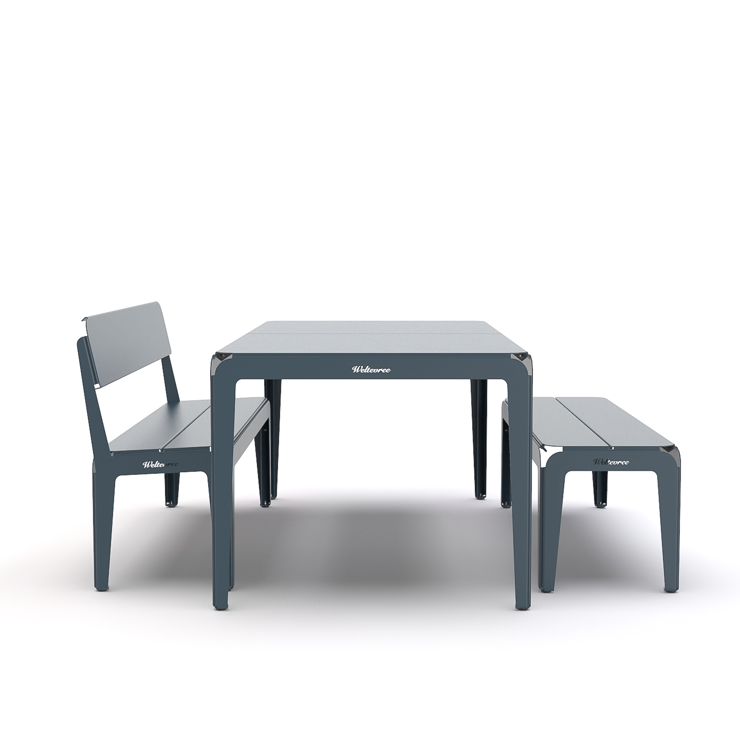 Weltevree-blue-bended-table-bench-side